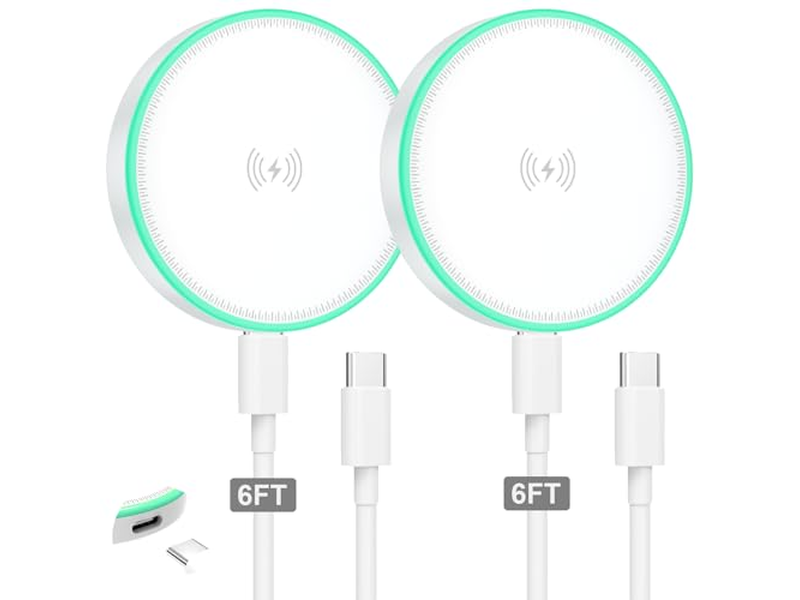 Caricabatterie wireless magnetico da 2 pacchi da 15 W
