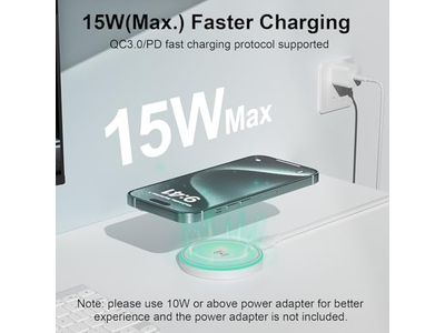 Caricabatterie wireless magnetico da 2 pacchi da 15 W
