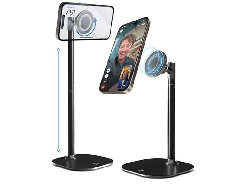 Supporto magnetico regolabile per iPhone per supporto per telefono da scrivania