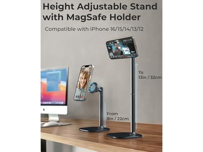 Supporto magnetico regolabile per iPhone per supporto per telefono da scrivania