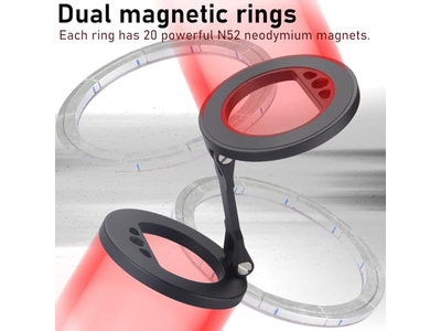 Porta telefono con doppio anello magnetico