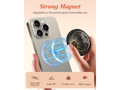 Supporto magnetico per telefono con supporto per impugnatura per le dita per iPhone