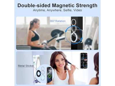 Supporto magnetico per telefono con supporto bifacciale e cavalletto