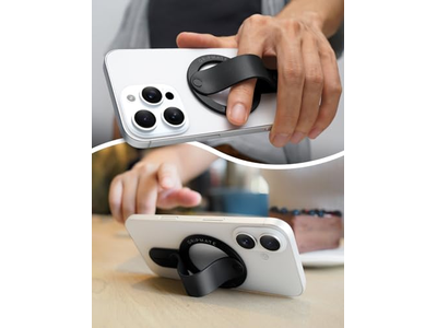 Supporto ad anello magnetico per smartphone compatibili Nero