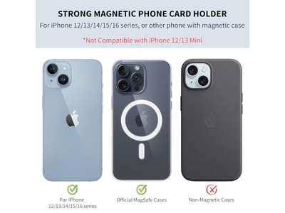 Portafoglio magnetico per portacarte iPhone Blu