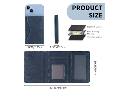 Portafoglio magnetico per portacarte iPhone Blu