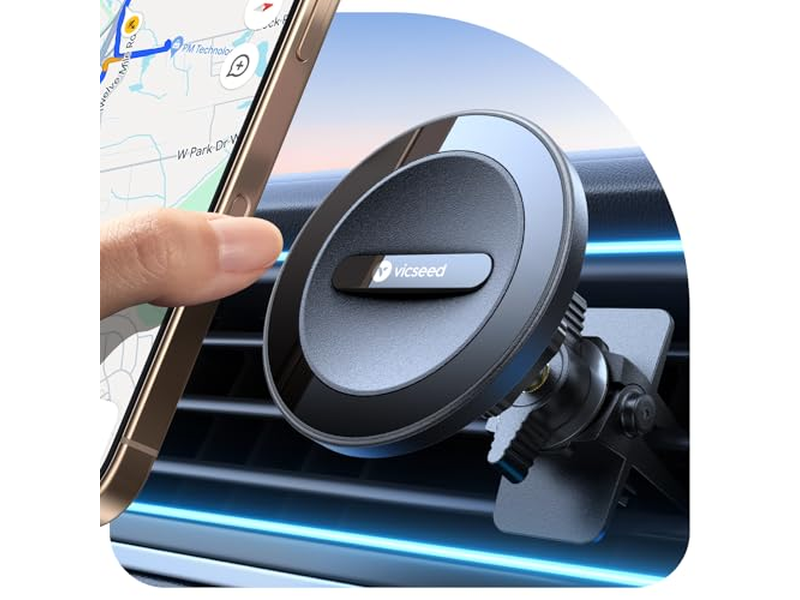 Supporto per telefono magnetico MagSafe da auto nero più potente