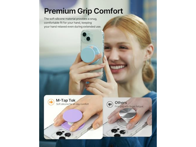 MagSafe Phone Grip Impugnatura magnetica morbida in silicone nera