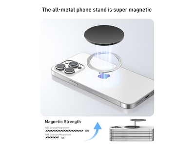 Supporto ad anello magnetico per telefono su due lati con cavalletto e impugnatura