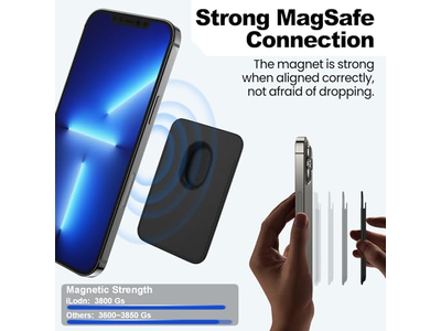 Portafoglio magnetico in confezione da 2 compatibile con MagSafe per porta carte iPhone
