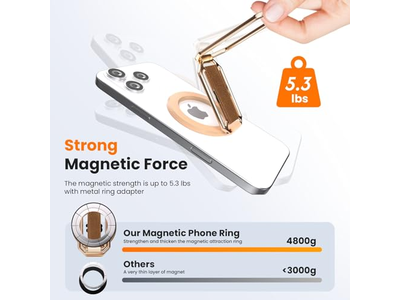 Supporto magnetico per telefono 4 in 1 con passante per cinturino e cavalletto