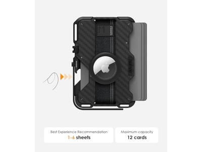 Porta carte di credito magnetico per portafoglio in fibra di carbonio con caratteristiche multifunzione
