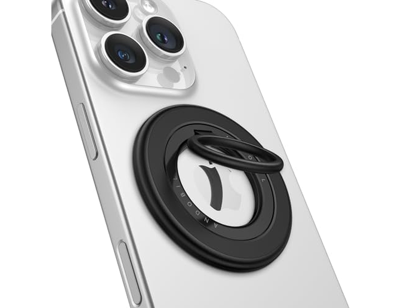 Impugnatura magnetica bifacciale per telefono per supporto ad anello MagSafe Strong nero