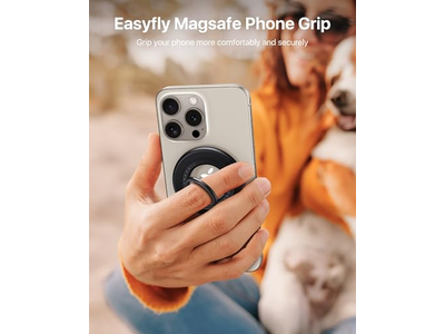 Impugnatura magnetica bifacciale per telefono per supporto ad anello MagSafe Strong nero