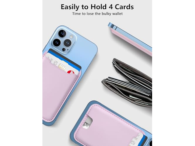 Porta carte magnetico per iPhone serie 12-16 Blocco RFID Adatto a 4 ca