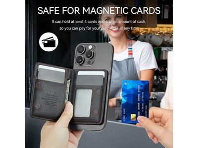 Porta carte magnetico Portafoglio minimalista in pelle PU con blocco RFID