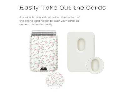 Portafoglio Porta Carte Magnetico Compatibile con iPhone Può contenere 3 Carte Rosa