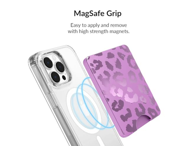 Portafoglio Porta Carte Magnetico per iPhone 12-13-14-15 - Viola Ametista L