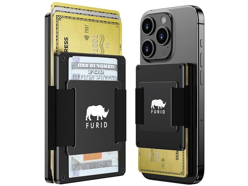Porta carte magnetico con cinturino per contanti per iPhone Serie Minimalist Des