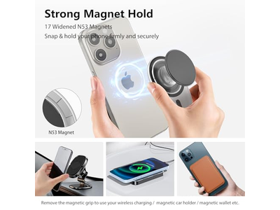 Impugnatura magnetica per telefono con supporto espandibile compatibile con MagSafe