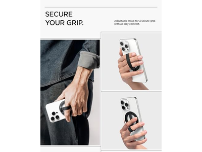 Impugnatura magnetica per supporto telefono con passante per cinturino da dito per MagSafe e Pixe