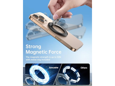 Supporto per telefono magnetico con rotazione di 360 gradi e impugnatura bifacciale compatibile