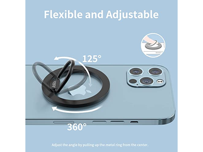 Supporto ad anello magnetico per telefono per supporto con impugnatura regolabile MagSafe Removab