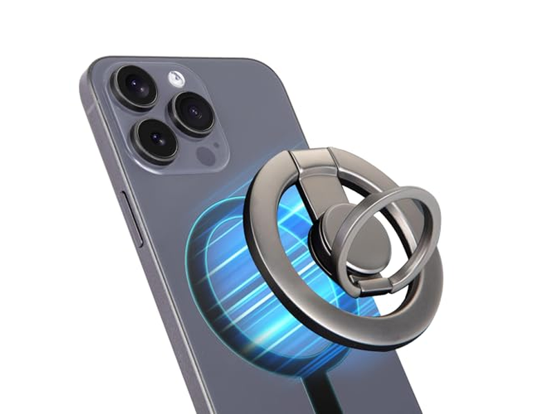 Porta telefono magnetico ad anello con impugnatura e cavalletto compatibile con Mag