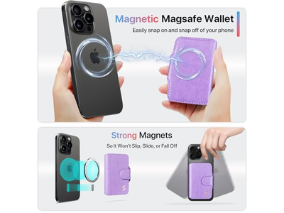 Porta carte magnetico per telefono con blocco RFID 5 slot per 7 ca