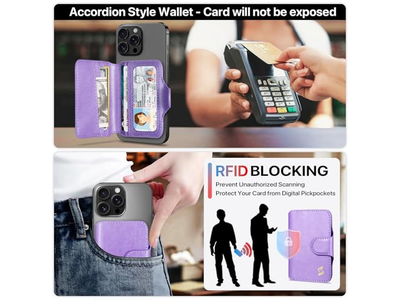Porta carte magnetico per telefono con blocco RFID 5 slot per 7 ca