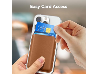 Portacarte magnetico in pelle RFID per iPhone Accessori adesivi Br