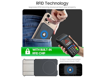 Il porta carte magnetico a portafoglio può contenere 6-7 carte con blocco RFID Ultra-Sli