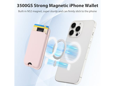 Portafoglio magnetico compatibile con porta carte MagSafe in confezione da 2 per iPhone