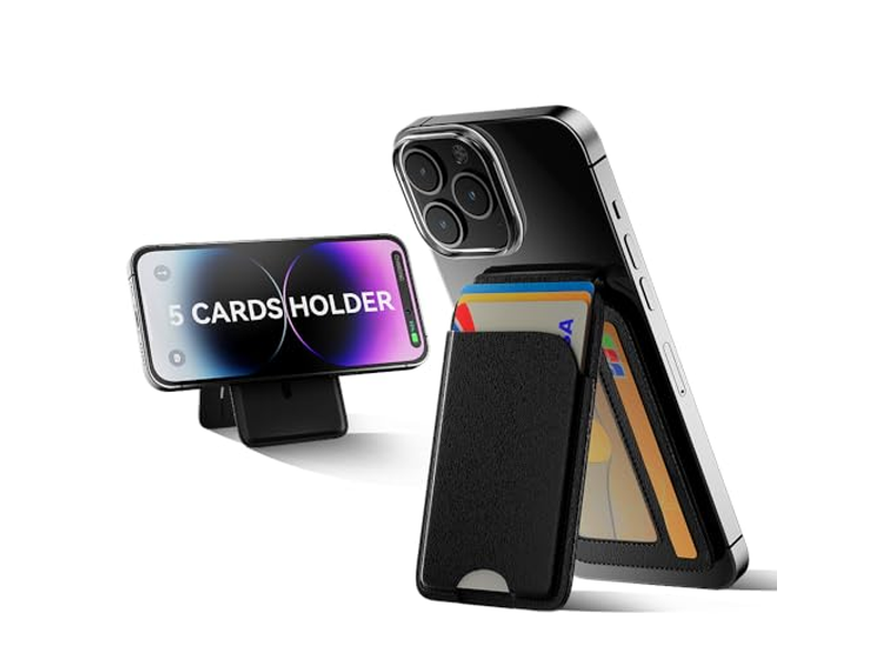 Portafoglio magnetico per porta carte di credito iPhone 5 con supporto RFID B