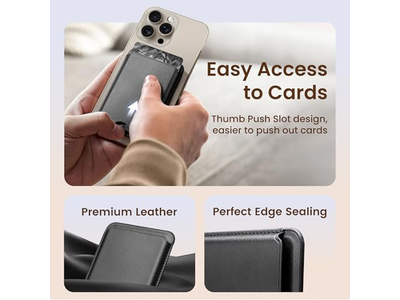 Portafoglio magnetico per serie iPhone e custodie MagSafe - Scheda di blocco RFID