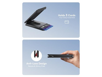 Portafoglio magnetico per iPhone con supporto regolabile e porta carte