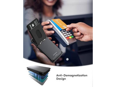 Portafoglio magnetico per iPhone con supporto regolabile e porta carte