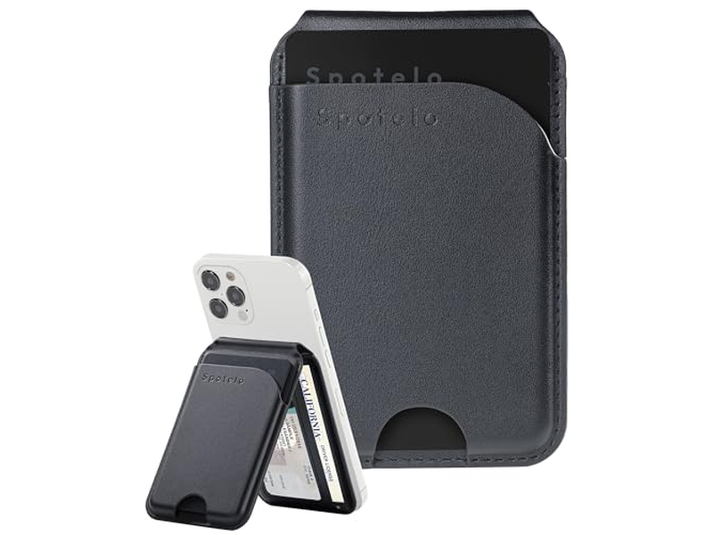 Portafoglio magnetico per iPhone con supporto regolabile e blocco RFID