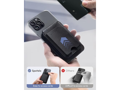 Portafoglio magnetico per iPhone con supporto regolabile e blocco RFID