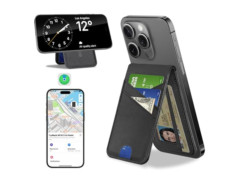 Portafoglio magnetico per iPhone con blocco RFID per portacarte Find My 6
