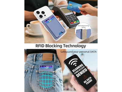 Portafoglio magnetico con supporto regolabile Finestra ID Blocco RFID
