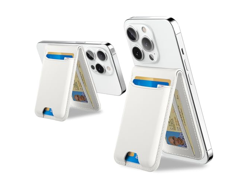 Portafoglio magnetico con supporto per telefono regolabile Blocco RFID adatto a 6 auto