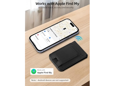 Portafoglio MagSafe con fermasoldi Funziona con il porta carte Find My 8 Nero