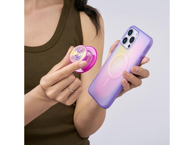 Impugnatura per telefono con cavalletto, supporto magnetico, parte superiore intercambiabile, tenuta sicura