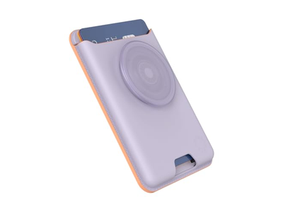 Portafoglio per telefono con impugnatura espandibile e anello adattatore per MagSafe Lavende