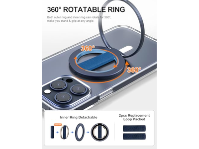 Supporto per telefono Ultra con anello elastico sostituibile e magnete