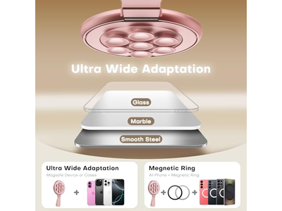Impugnatura universale per telefono con ventosa magnetica: supporto per mani libere girevole a 360 gradi