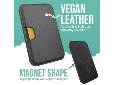 Porta carte magnetico sottile staccabile in pelle vegana per telefoni MagSafe